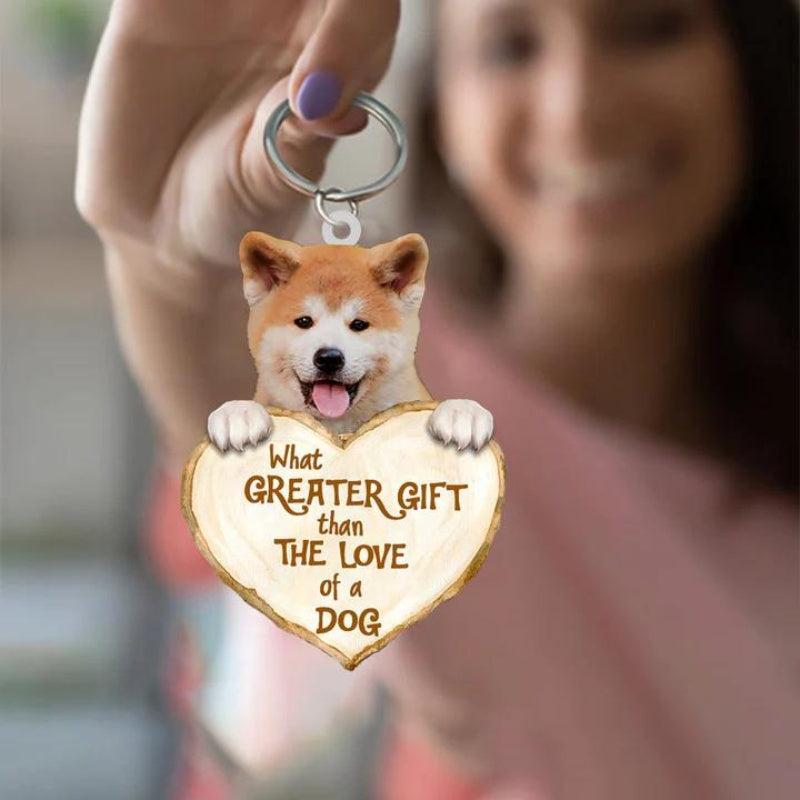Shiba Inu What Greater Gift Than The Love Of A Dog Acrylic Keychain GG103-Jolura