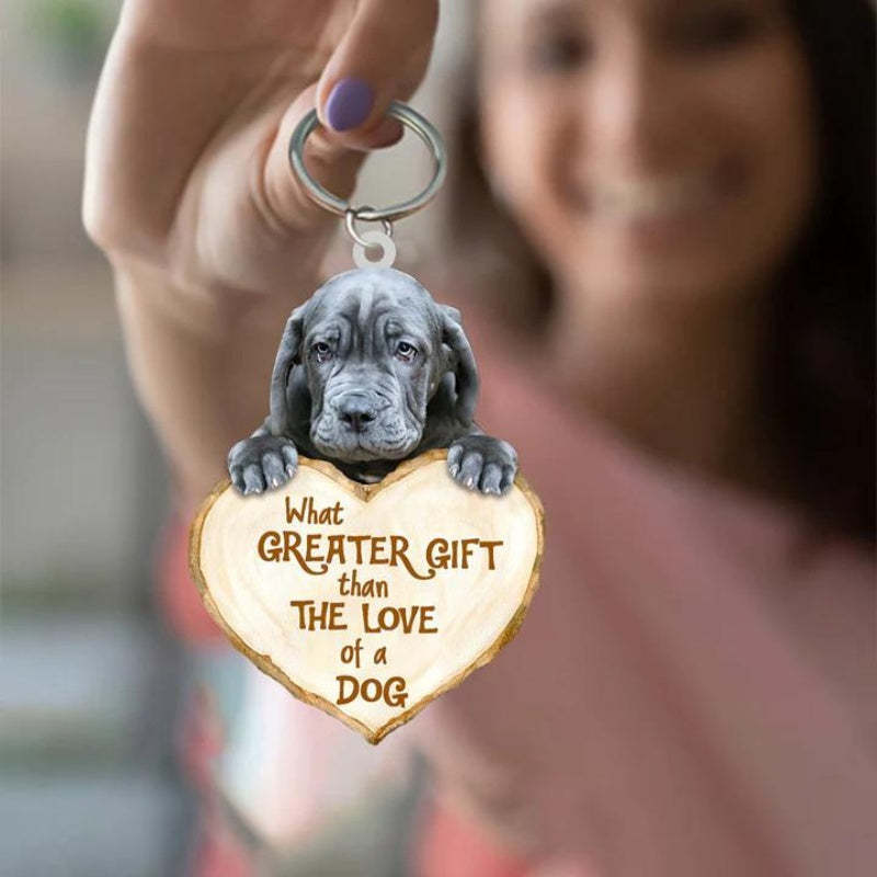 Neapolitan Mastiff What Greater Gift Than The Love Of A Dog Acrylic Keychain GG112-Jolura