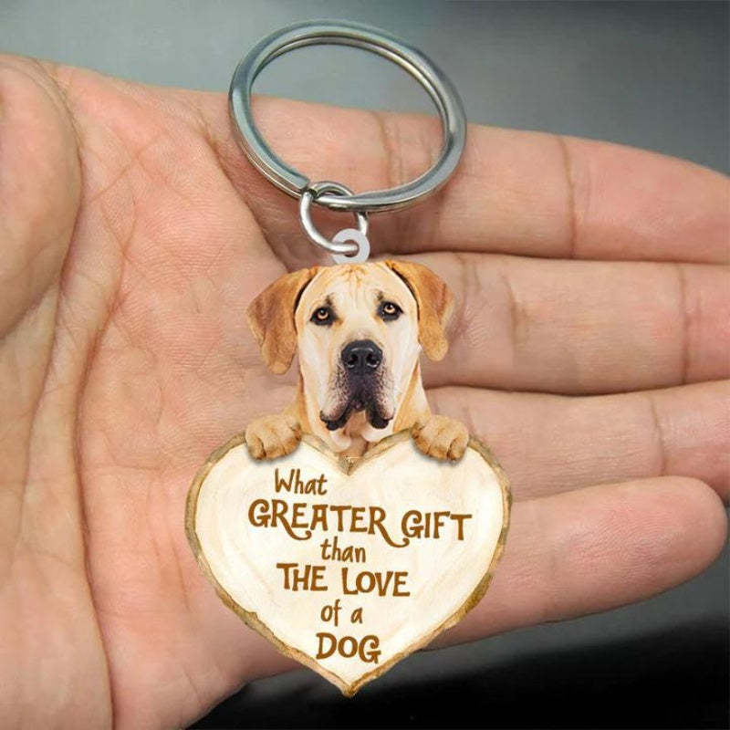 Boerboel What Greater Gift Than The Love Of A Dog Acrylic Keychain GG120-Jolura