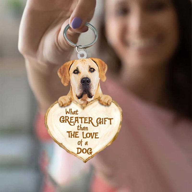 Boerboel What Greater Gift Than The Love Of A Dog Acrylic Keychain GG120-Jolura
