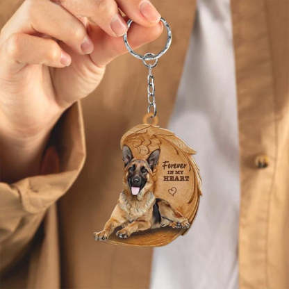 German Shepherd Forever In My Heart Acrylic Keychain FK001-Jolura