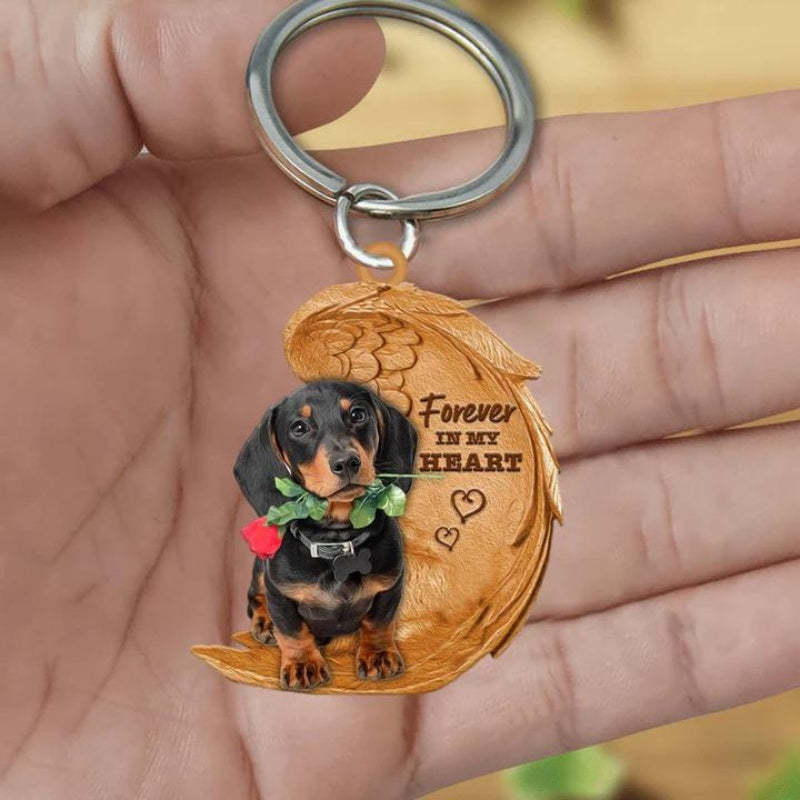 Dachshund Forever In My Heart Acrylic Keychain FK003-Jolura