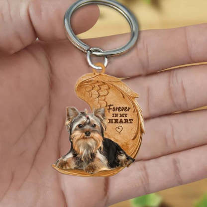 Yorkshire Terrier Forever In My Heart Acrylic Keychain FK005-Jolura