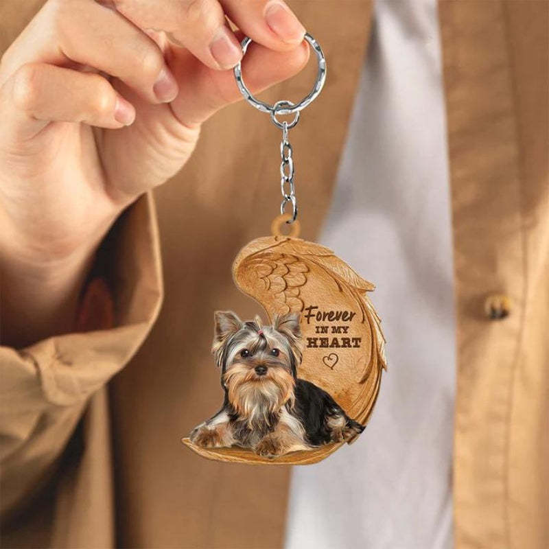Yorkshire Terrier Forever In My Heart Acrylic Keychain FK005-Jolura