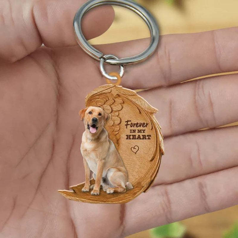 Yellow Labrador Retriever Forever In My Heart Acrylic Keychain FK012-Jolura