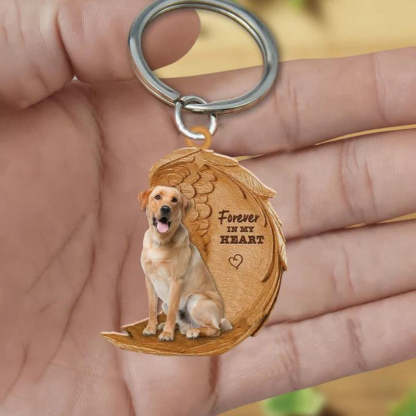 Yellow Labrador Retriever Forever In My Heart Acrylic Keychain FK012-Jolura