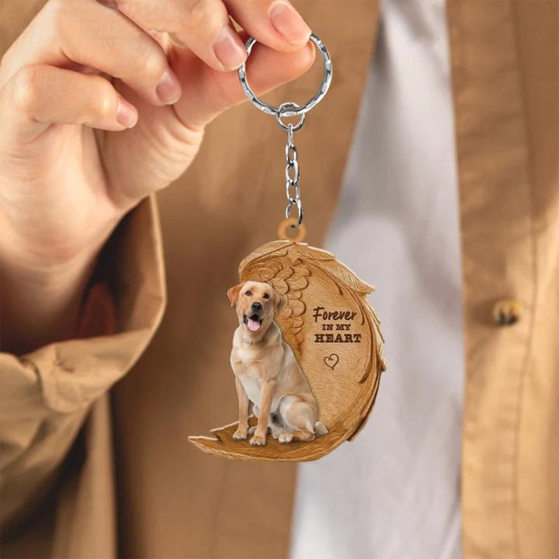 Yellow Labrador Retriever Forever In My Heart Acrylic Keychain FK012-Jolura