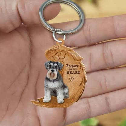 Schnauzer Forever In My Heart Acrylic Keychain FK014-Jolura