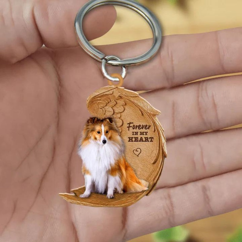 Shetland Sheepdog Forever In My Heart Acrylic Keychain FK015-Jolura