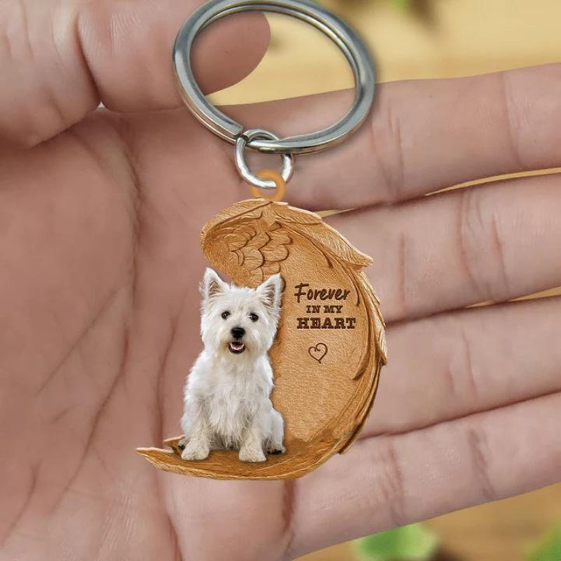West Highland White Terrier Forever In My Heart Acrylic Keychain FK018-Jolura