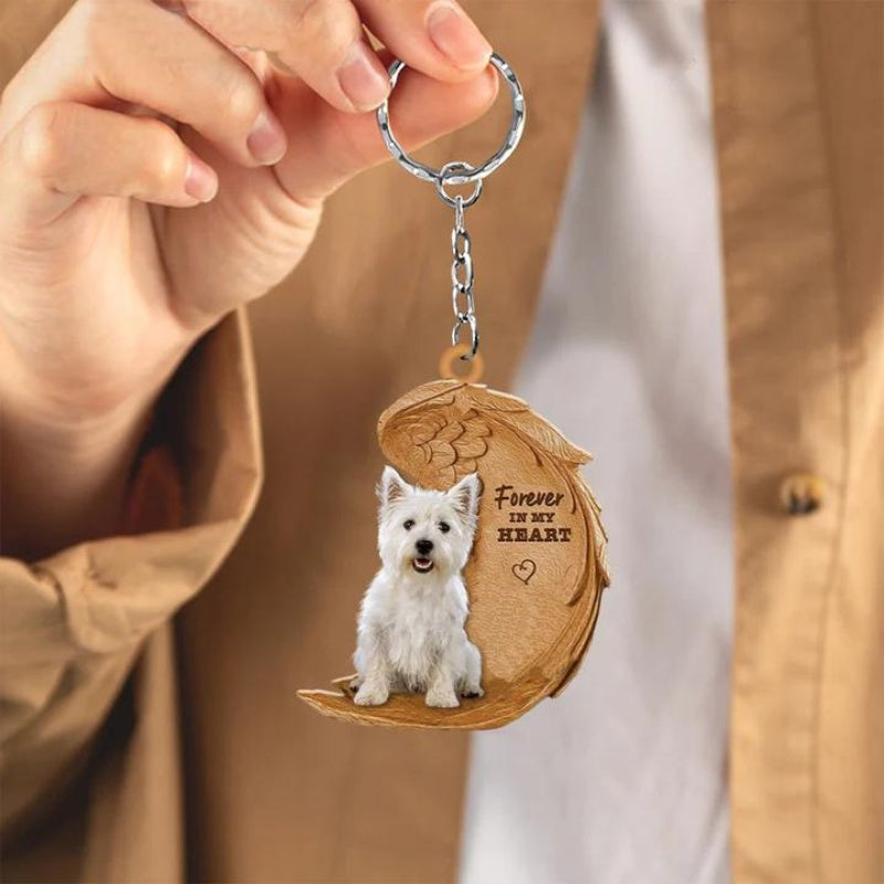 West Highland White Terrier Forever In My Heart Acrylic Keychain FK018-Jolura