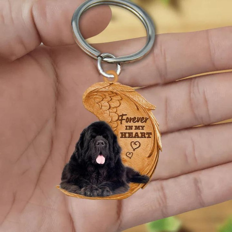 Newfoundland Dog Forever In My Heart Acrylic Keychain FK022-Jolura