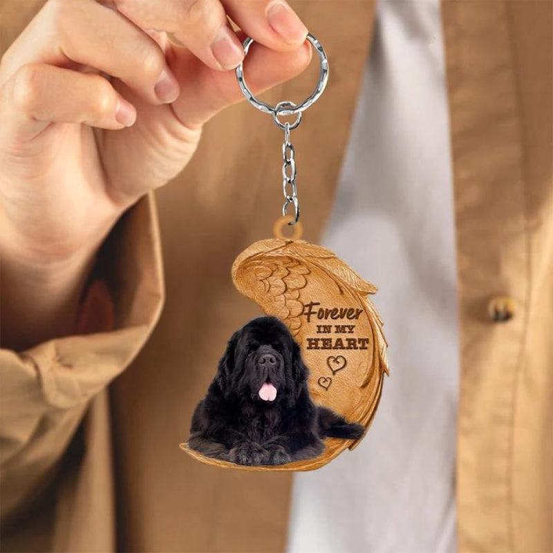 Newfoundland Dog Forever In My Heart Acrylic Keychain FK022-Jolura