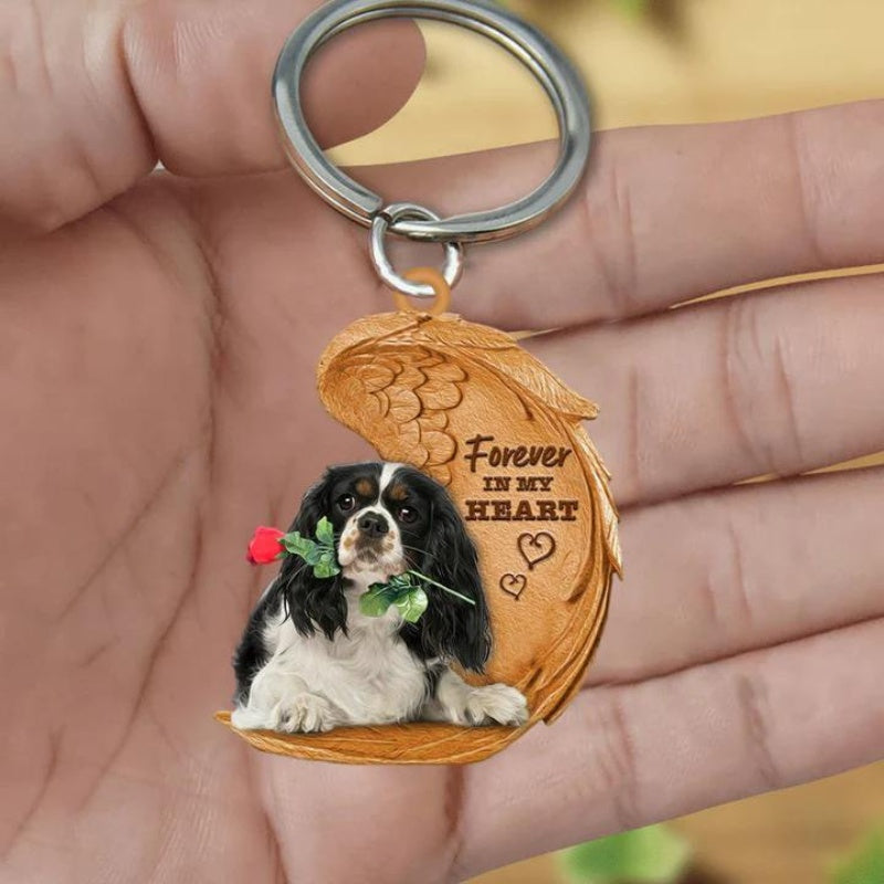 Cavalier King Charles Spaniel Forever In My Heart Acrylic Keychain FK026-Jolura