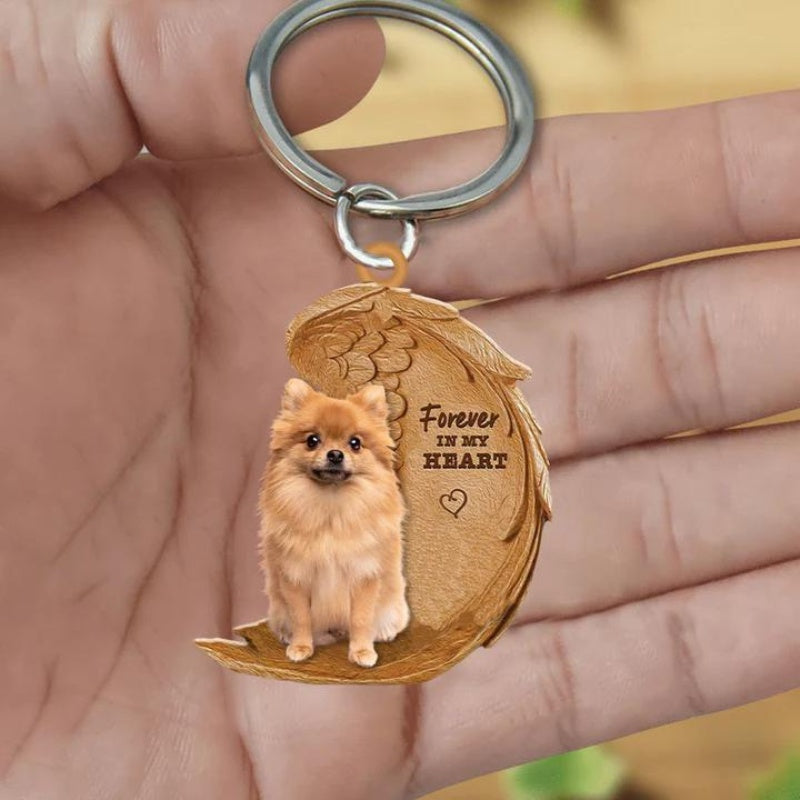 Pomeranian Forever In My Heart Acrylic Keychain FK027-Jolura