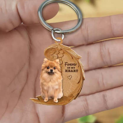 Pomeranian Forever In My Heart Acrylic Keychain FK027-Jolura