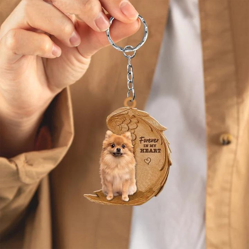 Pomeranian Forever In My Heart Acrylic Keychain FK027-Jolura