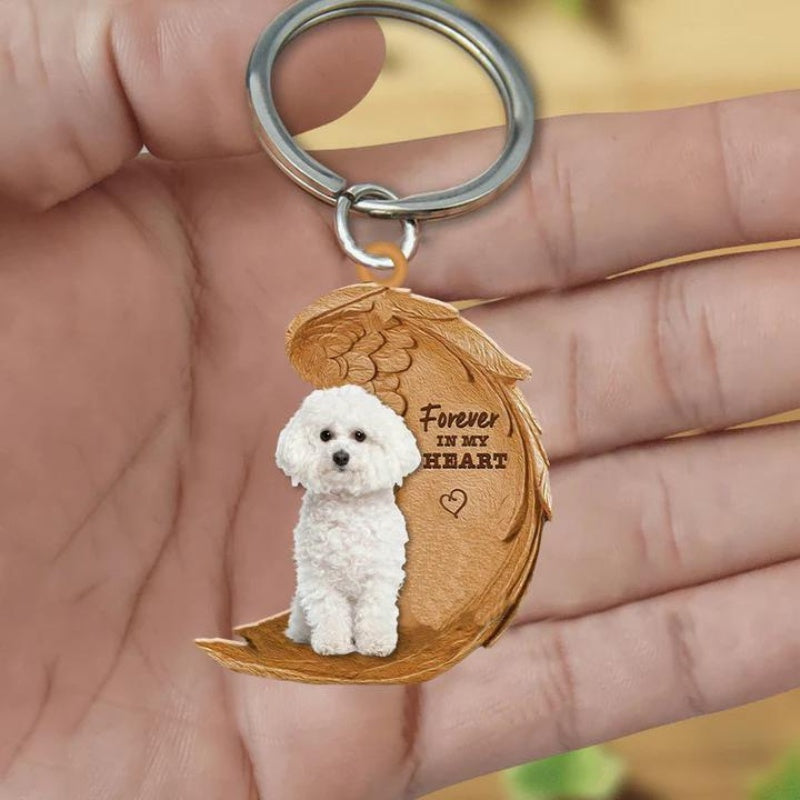 Bichon Frise Forever In My Heart Acrylic Keychain FK029-Jolura