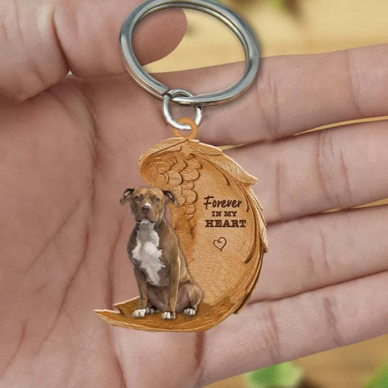 Pit Bull Forever In My Heart Acrylic Keychain FK031-Jolura