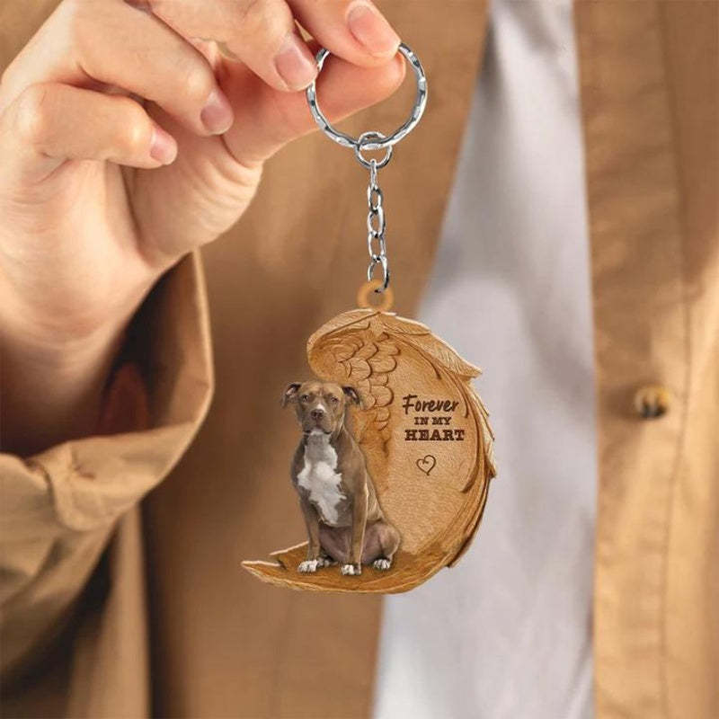 Pit Bull Forever In My Heart Acrylic Keychain FK031-Jolura