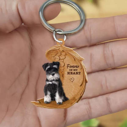 Miniature Schnauzer Forever In My Heart Acrylic Keychain FK034-Jolura