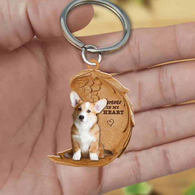 Corgi Forever In My Heart Acrylic Keychain FK035-Jolura