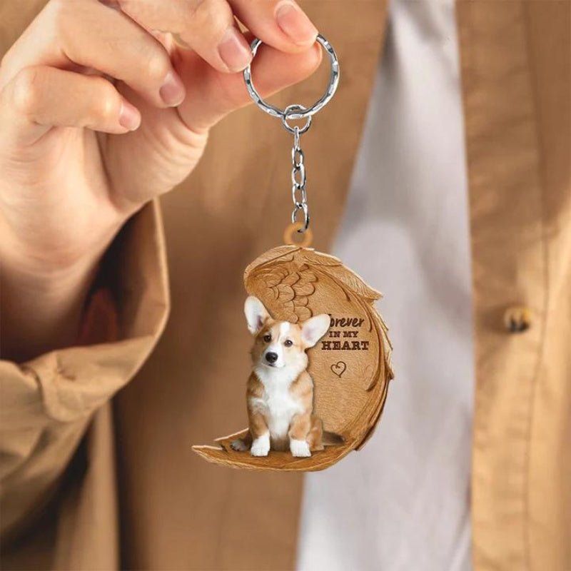 Corgi Forever In My Heart Acrylic Keychain FK035-Jolura