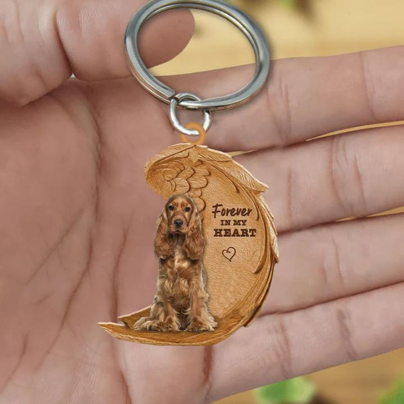Cocker Spaniel Forever In My Heart Acrylic Keychain FK036-Jolura