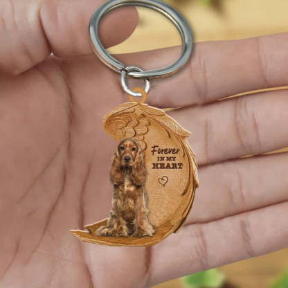 Cocker Spaniel Forever In My Heart Acrylic Keychain FK036-Jolura