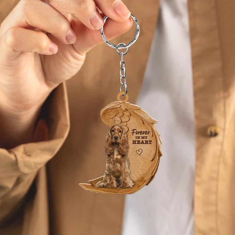Cocker Spaniel Forever In My Heart Acrylic Keychain FK036-Jolura