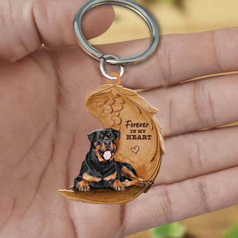 Rottweiler Forever In My Heart Acrylic Keychain FK037-Jolura