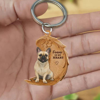 French Bulldog Forever In My Heart Acrylic Keychain FK039-Jolura