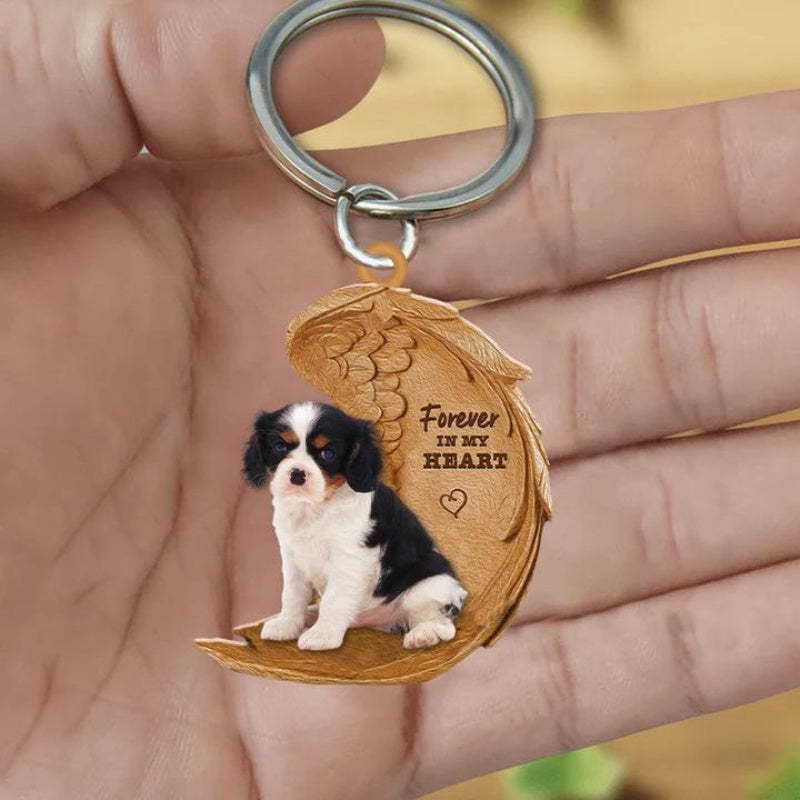 Cavalier King Charles Spaniel Forever In My Heart Acrylic Keychain FK041-Jolura
