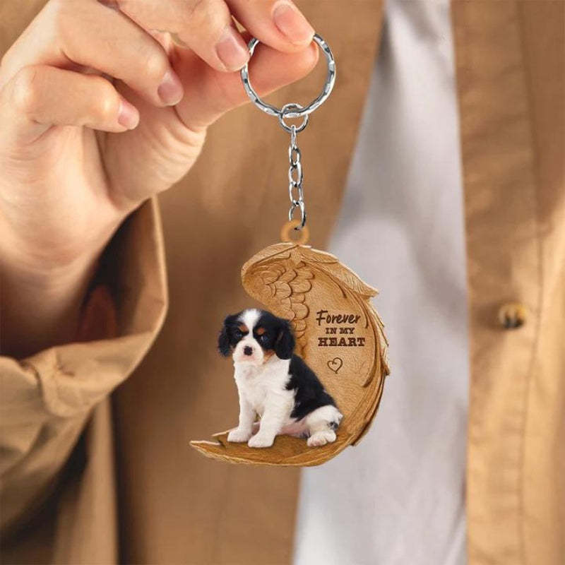 Cavalier King Charles Spaniel Forever In My Heart Acrylic Keychain FK041-Jolura