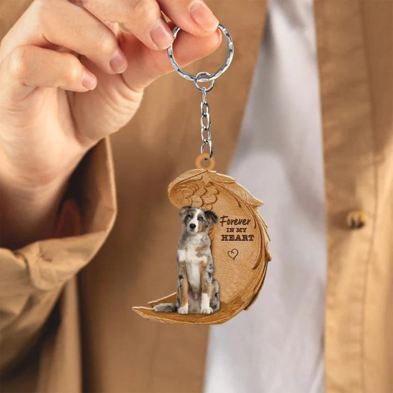 Australian Shepherd Forever In My Heart Acrylic Keychain FK043-Jolura
