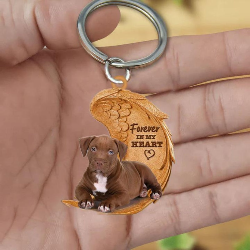 Pitbull Forever In My Heart Acrylic Keychain FK044-Jolura