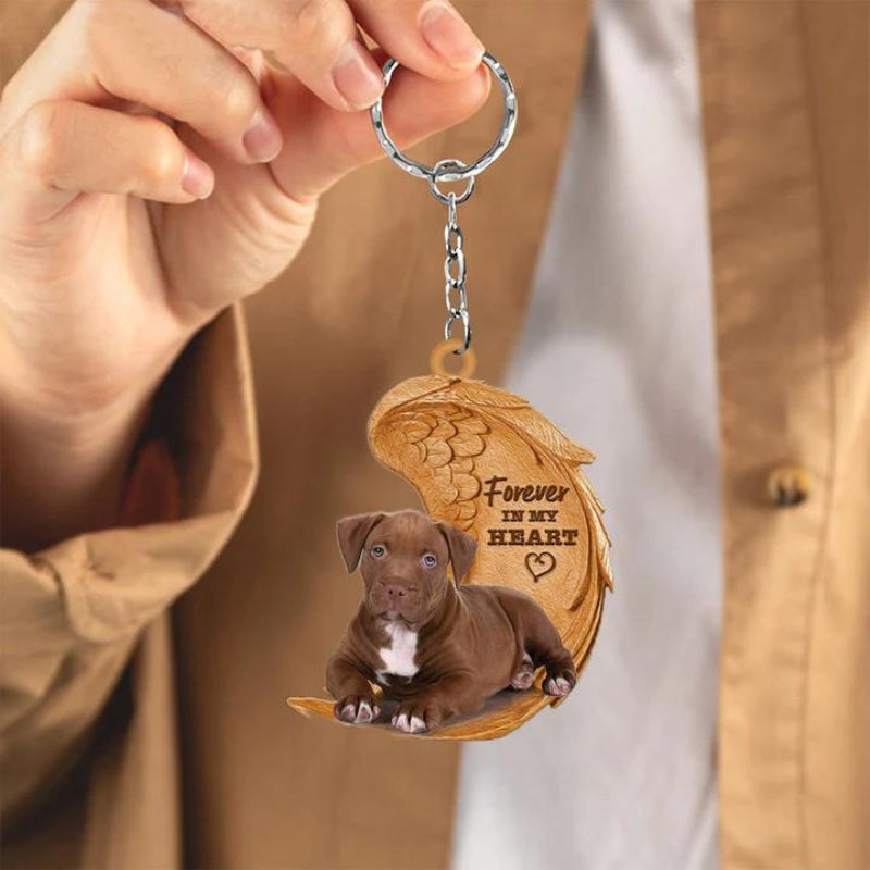 Pitbull Forever In My Heart Acrylic Keychain FK044-Jolura