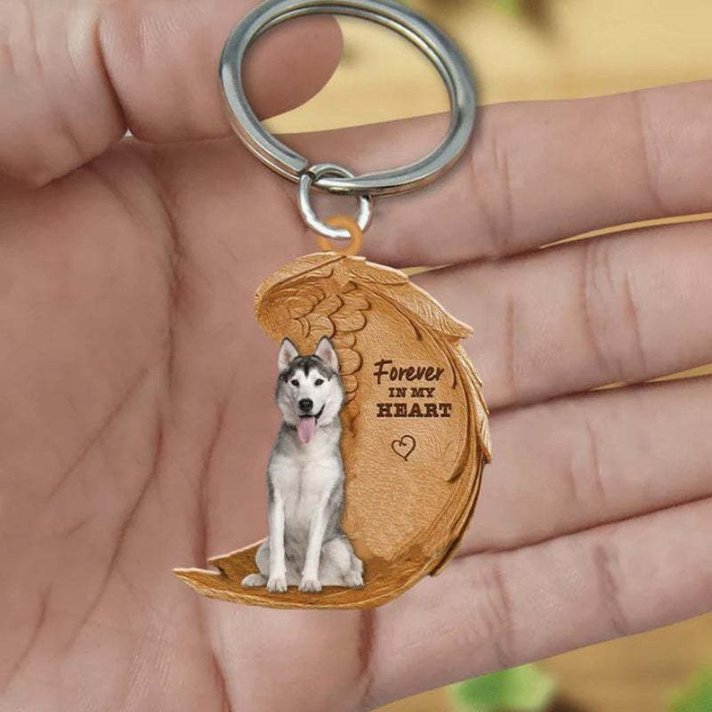 Husky Forever In My Heart Acrylic Keychain FK051-Jolura