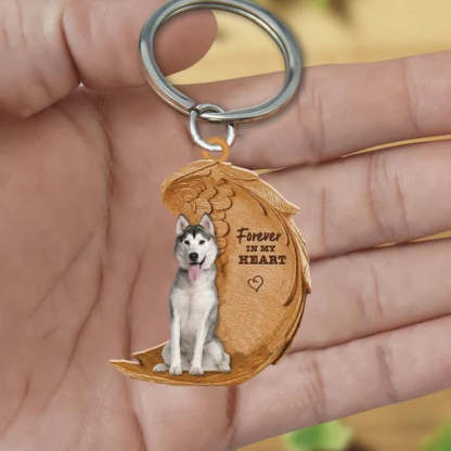 Husky Forever In My Heart Acrylic Keychain FK051-Jolura
