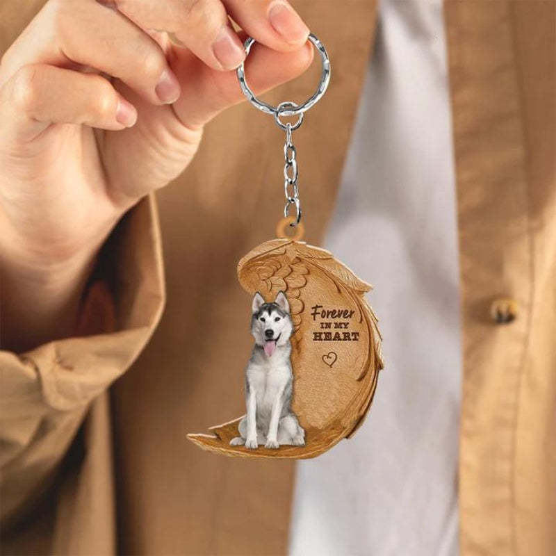 Husky Forever In My Heart Acrylic Keychain FK051-Jolura
