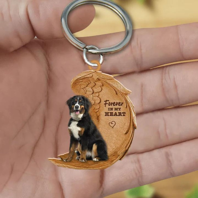 Bernese Mountain Forever In My Heart Acrylic Keychain FK054-Jolura
