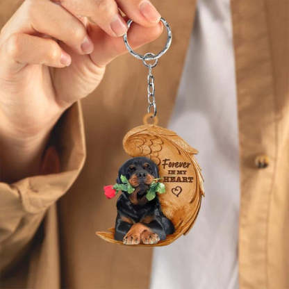 Rottweiler Forever In My Heart Acrylic Keychain FK055-Jolura