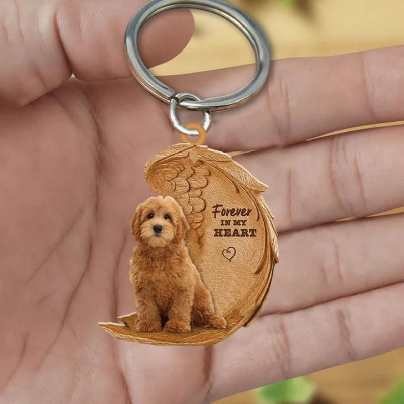 Goldendoodle Forever In My Heart Acrylic Keychain FK059-Jolura