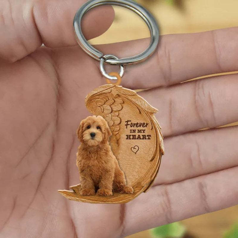 Goldendoodle Forever In My Heart Acrylic Keychain FK059-Jolura