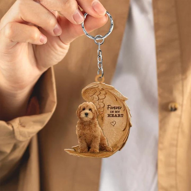 Goldendoodle Forever In My Heart Acrylic Keychain FK059-Jolura