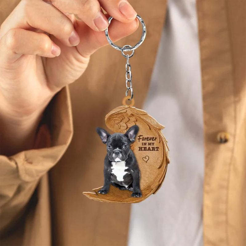 French Bulldog Forever In My Heart Acrylic Keychain FK060-Jolura