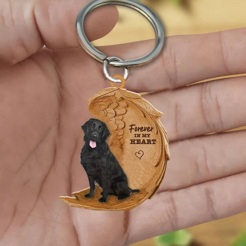 Flat Coat Retrievers Forever In My Heart Acrylic Keychain FK061-Jolura