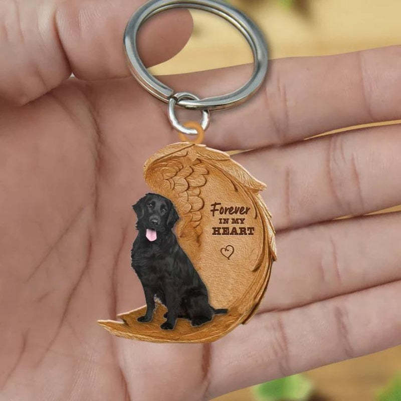 Flat Coat Retrievers Forever In My Heart Acrylic Keychain FK061-Jolura