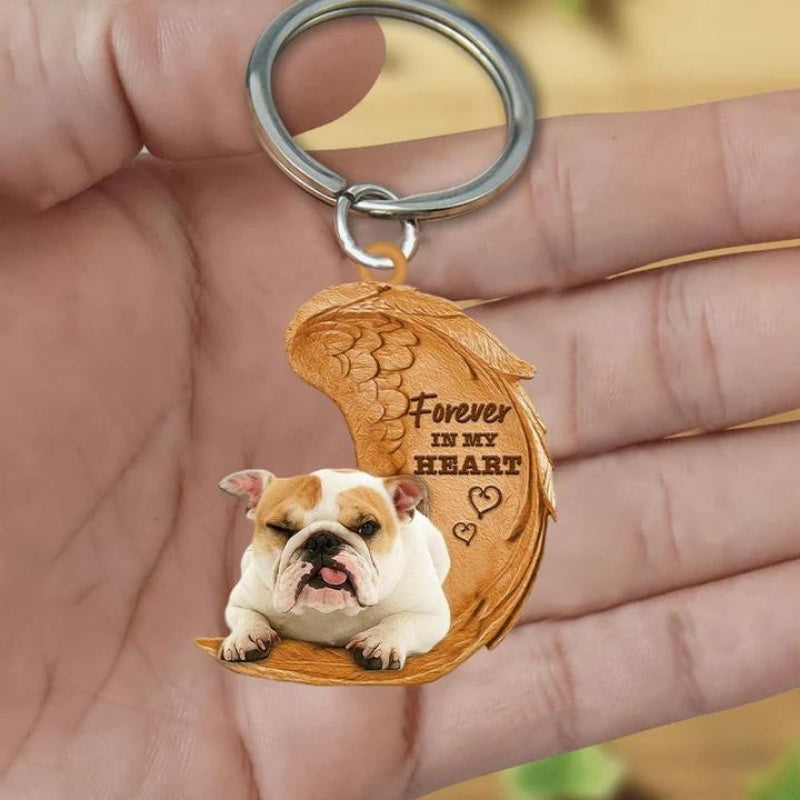 Bulldog Forever In My Heart Acrylic Keychain FK065-Jolura