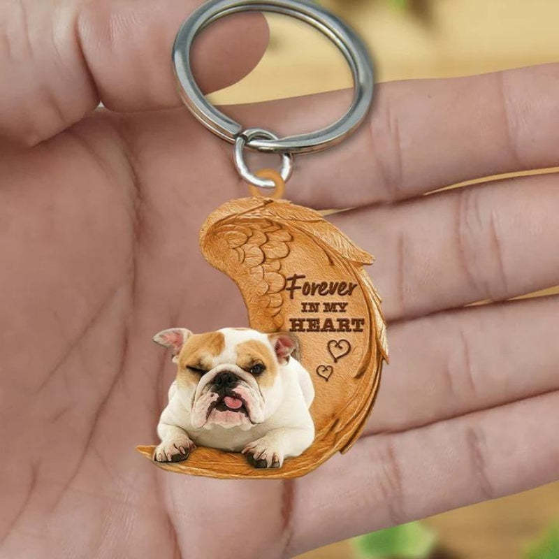 Bulldog Forever In My Heart Acrylic Keychain FK065-Jolura